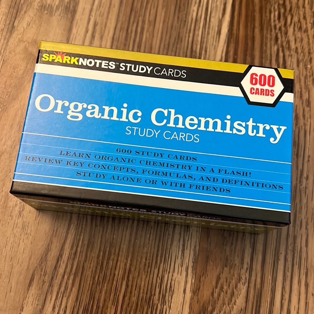 Spark Notes Organic Chemistry Study Cards